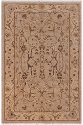 handmade Traditional Kafkaz Lt. Tan Gold Hand Knotted RECTANGLE 100% WOOL area rug 3 x 5
